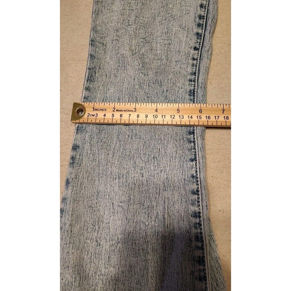 Mitzi Michel Button Front Acid Washed Size 5 NWT Boot Cut Retro High‎ Rise Z - Picture 4 of 9